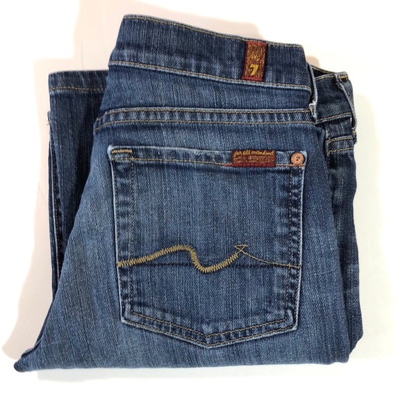7 For All Mankind Denim - 7 For All Mankind Low Rise Stretch Boot Cut Jeans